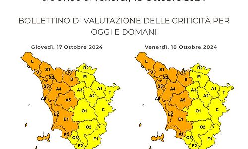 Cartina allerta meteo