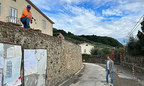 Il vice sindaco Matteo Francesconi a Sant'Andrea in Caprile