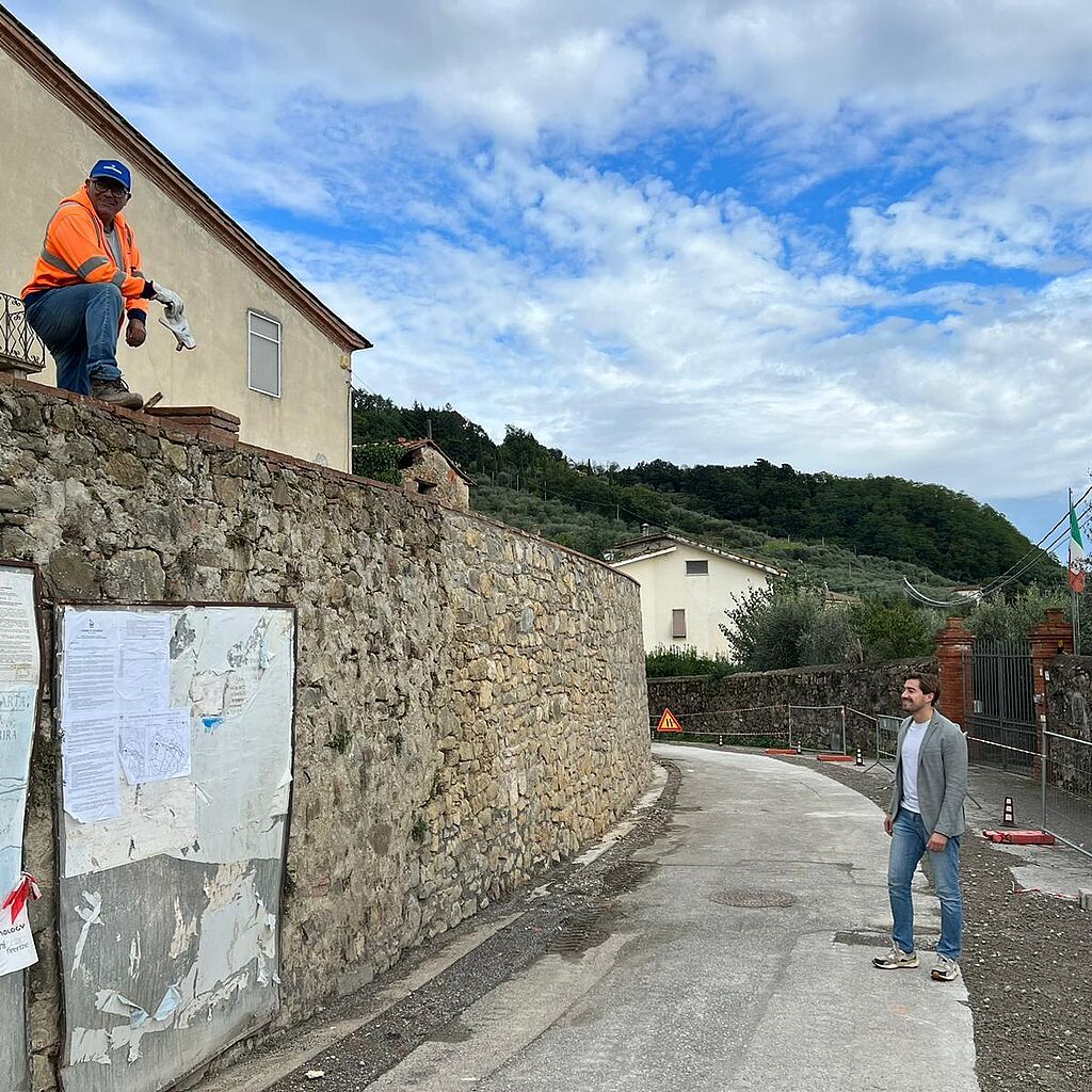 Il vice sindaco Matteo Francesconi a Sant'Andrea in Caprile