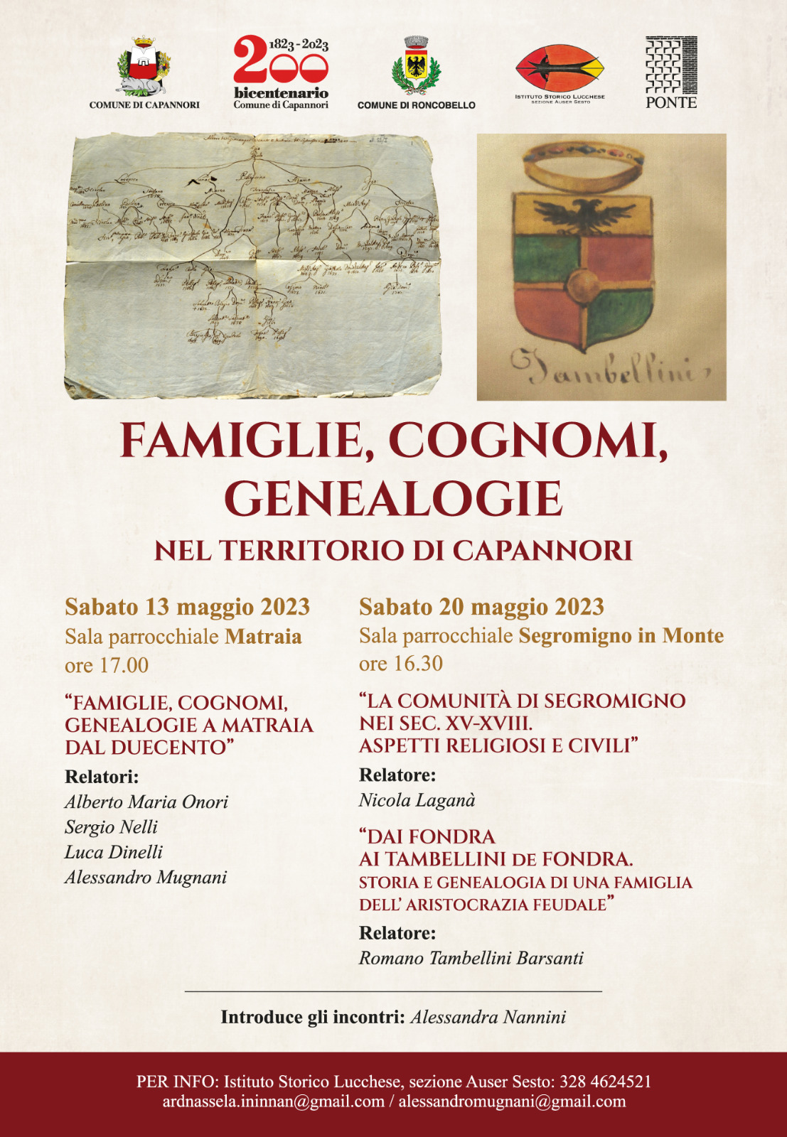 Famiglie Cognomi Genealogie Nel Territorio Di Capannori In Programma